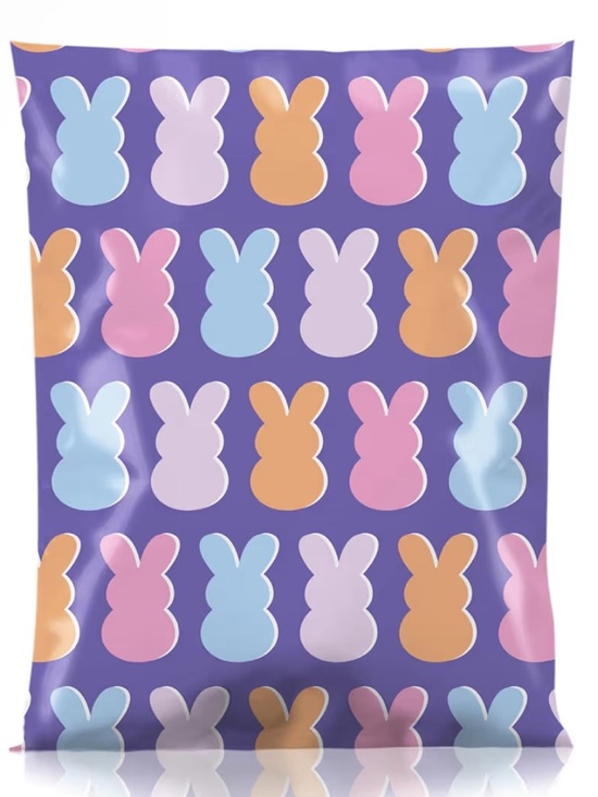 Other - 10x13 Purple Peep Bunny Poly Mailers - Set of 25